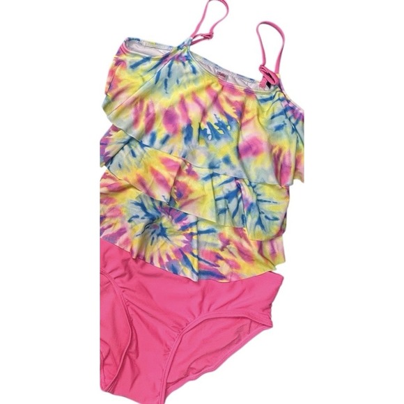 Justice Tween Girls Swimsuits Lot 2 Tankini & 1-Pc Size XL 16/18 NWT UPF 50+ - Picture 7 of 10